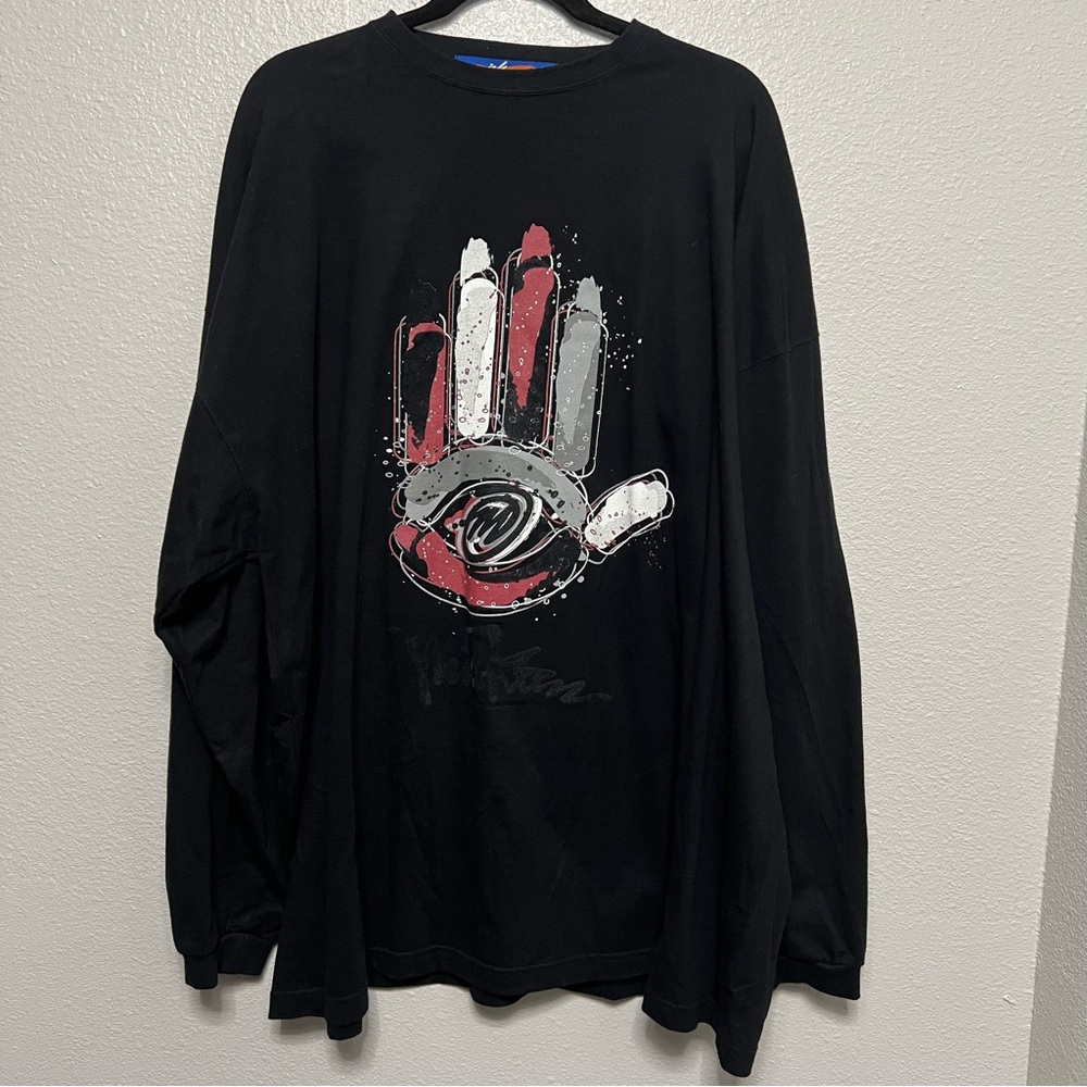 VTG Mister Cartoon Mister Minor Black Men’s 3X Cotton Shirt Long Sleeve Hand Eye